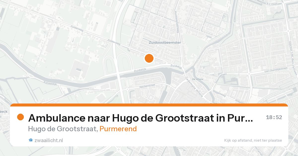 Ambulance naar Hugo de Grootstraat in Purmerend — 1 jun 2026