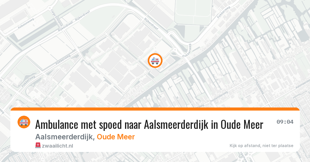 Ambulance met spoed naar Aalsmeerderdijk in Oude Meer — 9 jun 2026