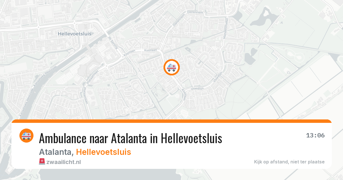 Ambulance naar Atalanta in Hellevoetsluis — 23 mei 2026