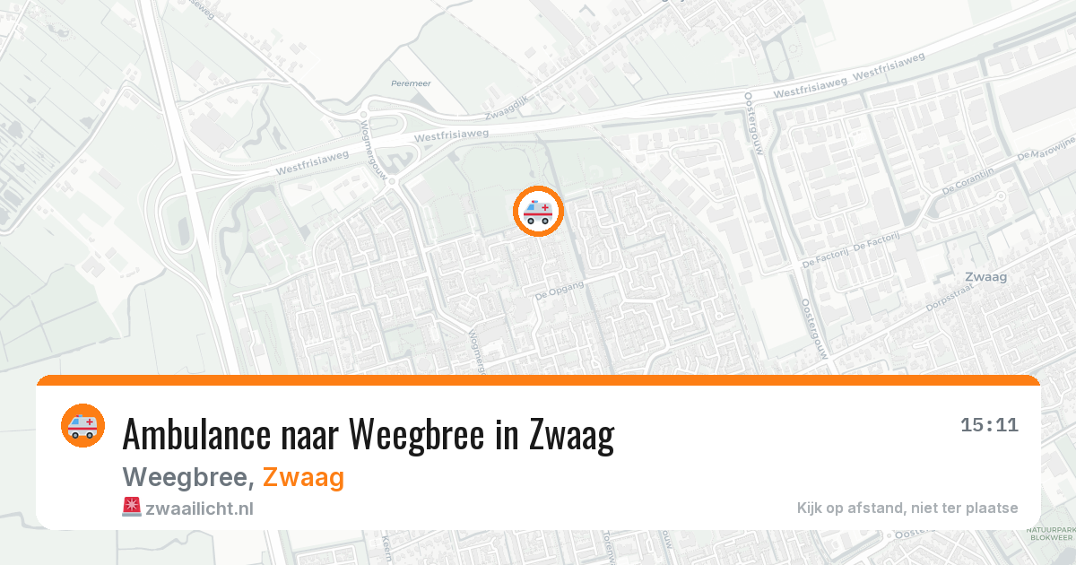 Ambulance naar Weegbree in Zwaag — 24 mei 2026