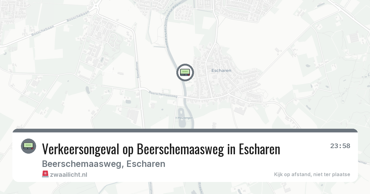 Verkeersongeval op Beerschemaasweg in Escharen — 21 feb 2026