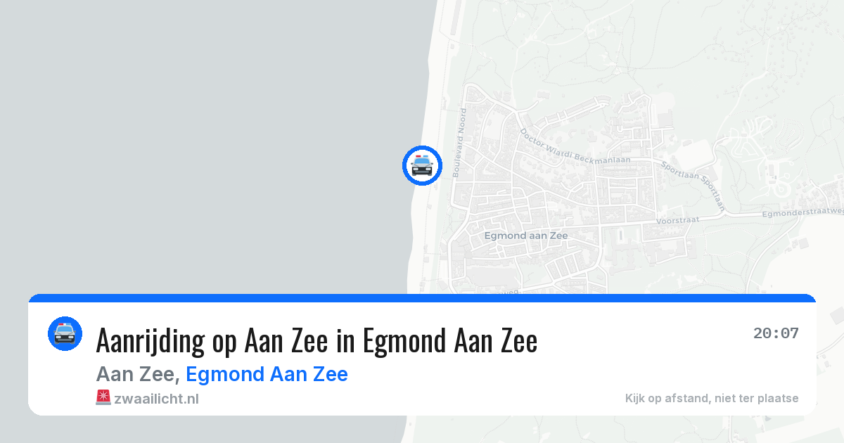 Aanrijding op Aan Zee in Egmond Aan Zee — 13 aug 2026