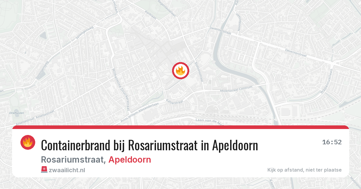 Containerbrand bij Rosariumstraat in Apeldoorn — 7 jul 2026