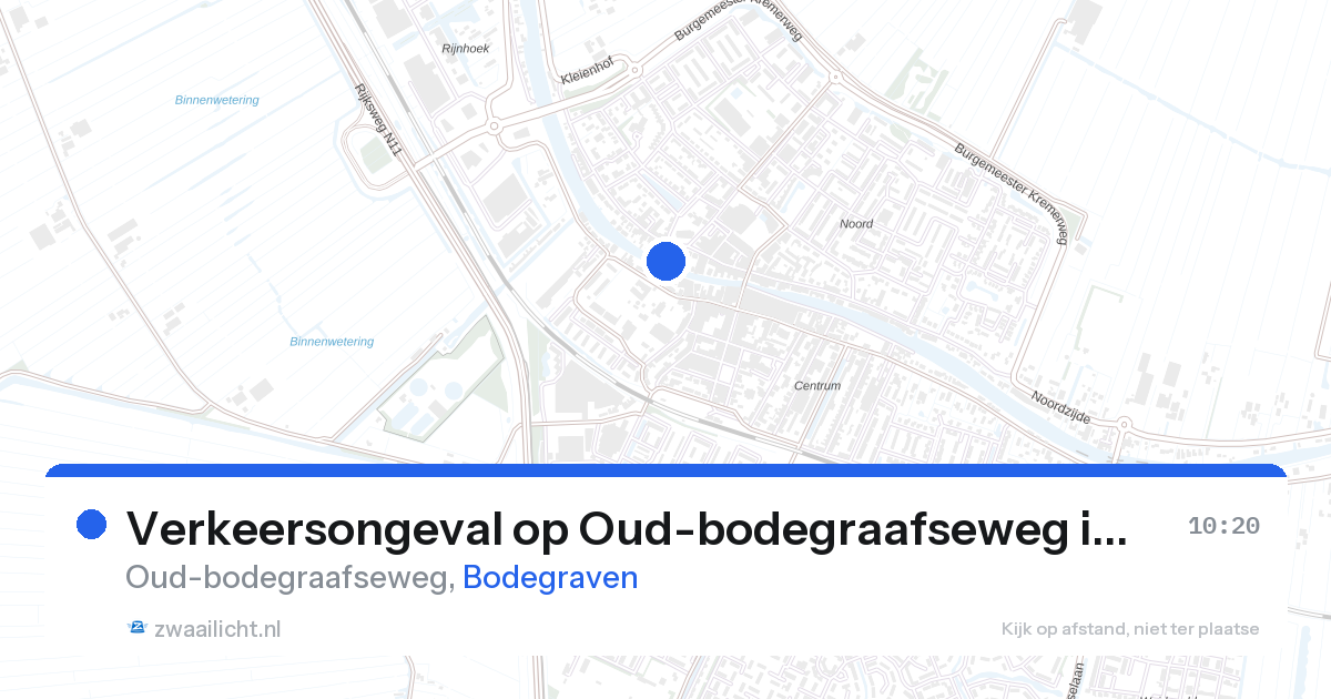 Verkeersongeval op Oud-bodegraafseweg in Bodegraven — 9 mei 2026