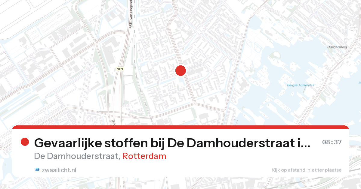Gevaarlijke stoffen bij De Damhouderstraat in Rotterdam — 28 aug 2026