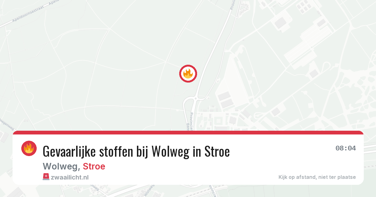 Gevaarlijke stoffen bij Wolweg in Stroe — 2 jul 2026