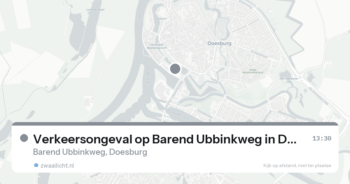 Verkeersongeval op Barend Ubbinkweg in Doesburg — 18 aug 2026