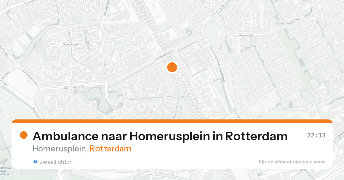 Ambulance naar Homerusplein in Rotterdam — 22 aug 2026