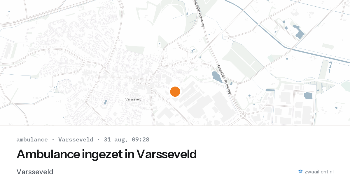 Ambulance ingezet in Varsseveld — 31 aug 2026