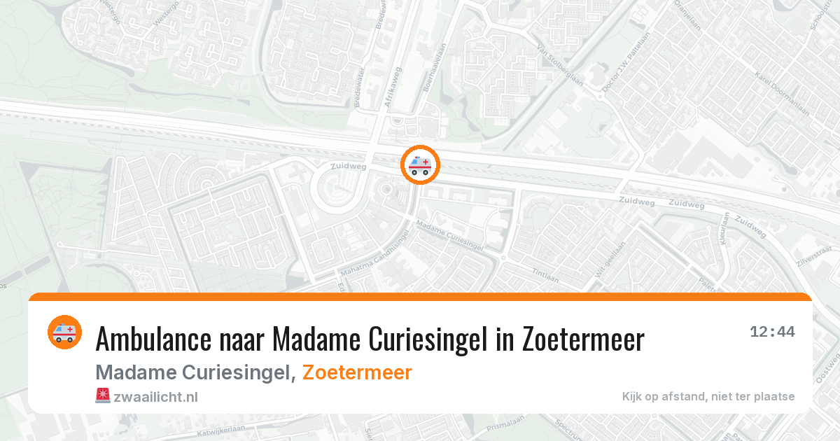 Ambulance naar Madame Curiesingel in Zoetermeer — 15 jun 2026