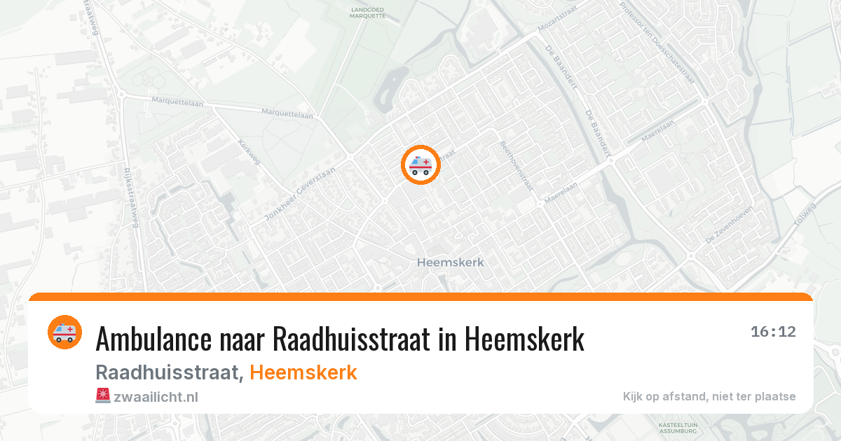 Ambulance naar Raadhuisstraat in Heemskerk — 31 mei 2026