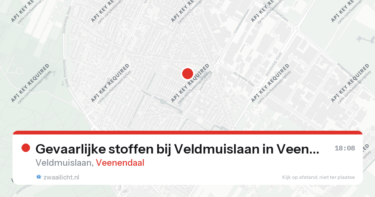Gevaarlijke stoffen bij Veldmuislaan in Veenendaal — 26 aug 2026