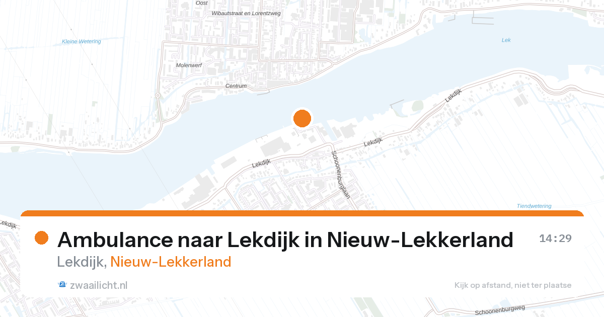 Ambulance naar Lekdijk in Nieuw-Lekkerland — 27 aug 2026