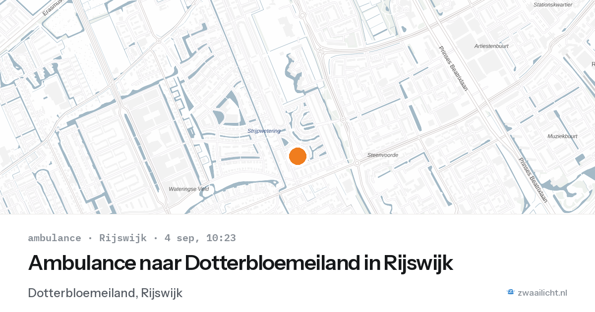 Ambulance naar Dotterbloemeiland in Rijswijk — 4 sep 2026