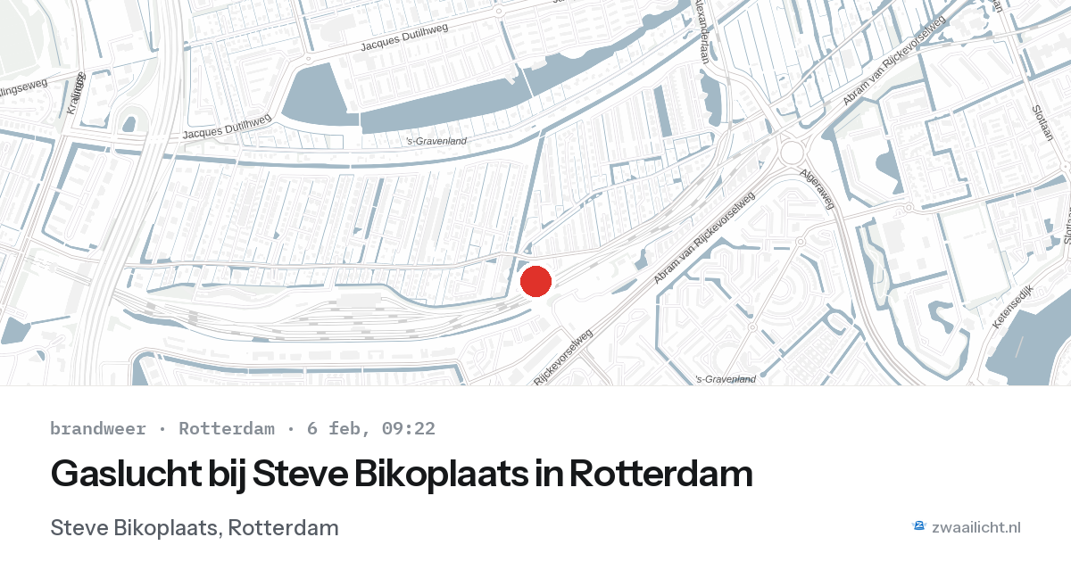 Gaslucht bij Steve Bikoplaats in Rotterdam — 6 feb 2026