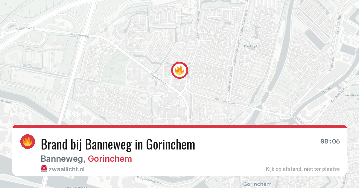 Brand bij Banneweg in Gorinchem — 10 aug 2026