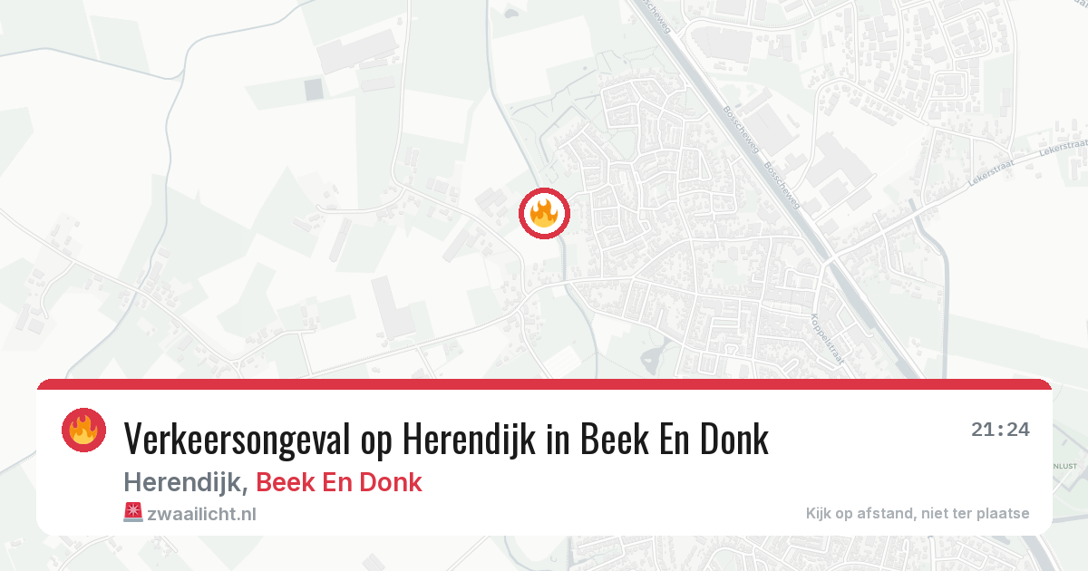 Verkeersongeval op Herendijk in Beek En Donk — 8 jun 2026
