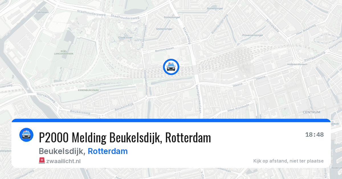 P2000 Melding Beukelsdijk, Rotterdam — 18 mei 2026