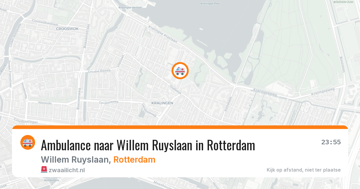 Ambulance naar Willem Ruyslaan in Rotterdam — 13 mrt 2026
