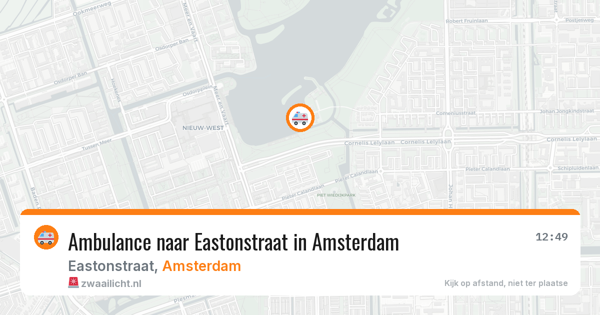 Ambulance naar Eastonstraat in Amsterdam — 2 mrt 2026