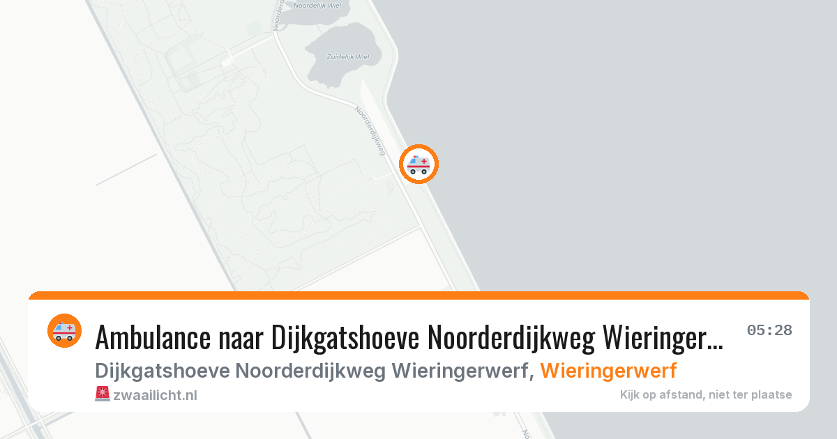 Ambulance naar Dijkgatshoeve Noorderdijkweg Wieringerwerf in Wieringerwerf — 3 aug 2026