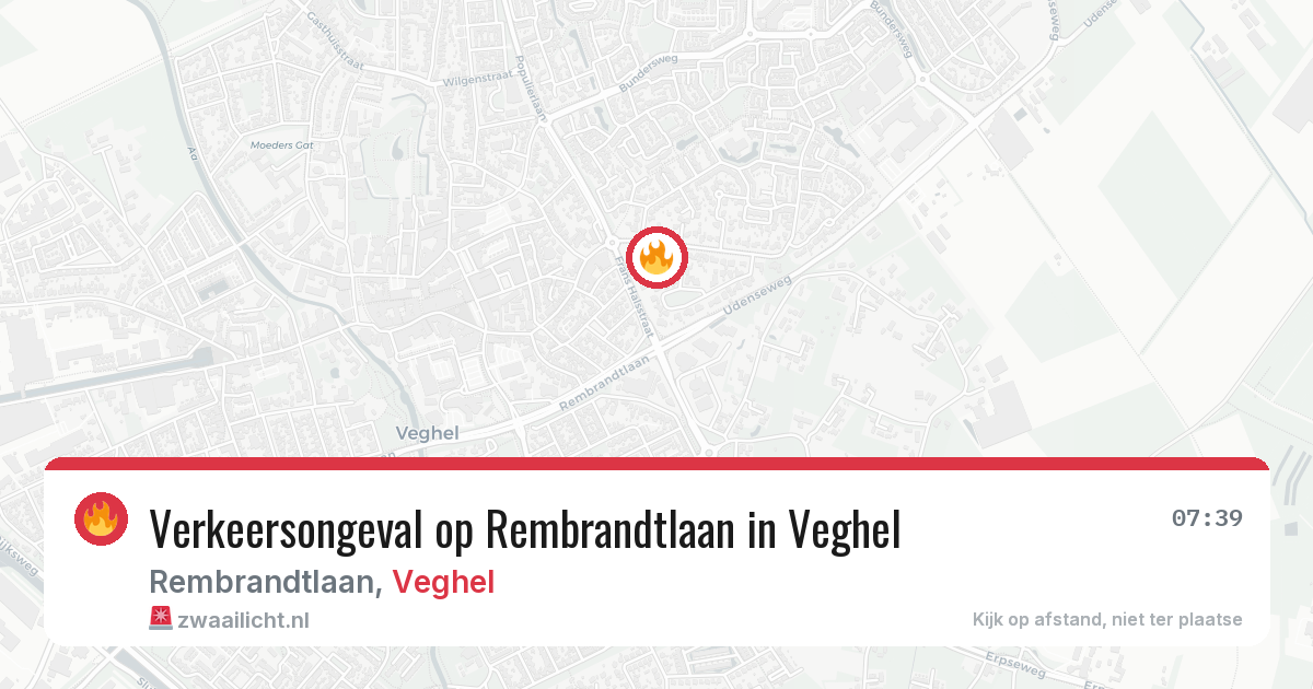 Verkeersongeval op Rembrandtlaan in Veghel — 14 apr 2026