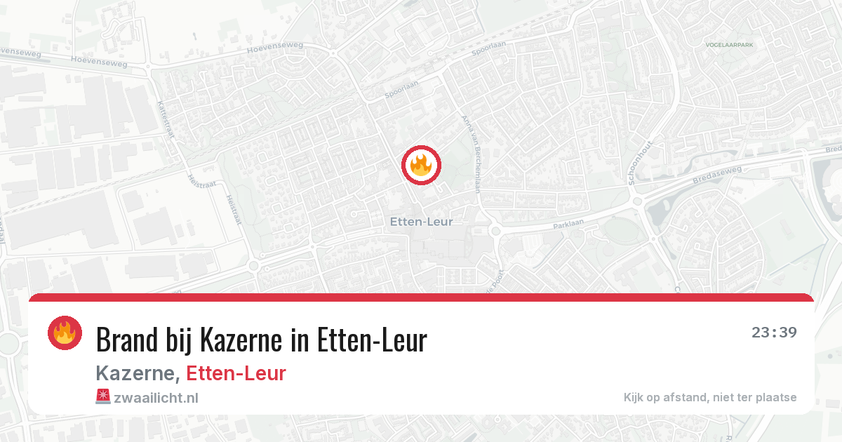 Brand bij Kazerne in Etten-Leur — 24 mrt 2026