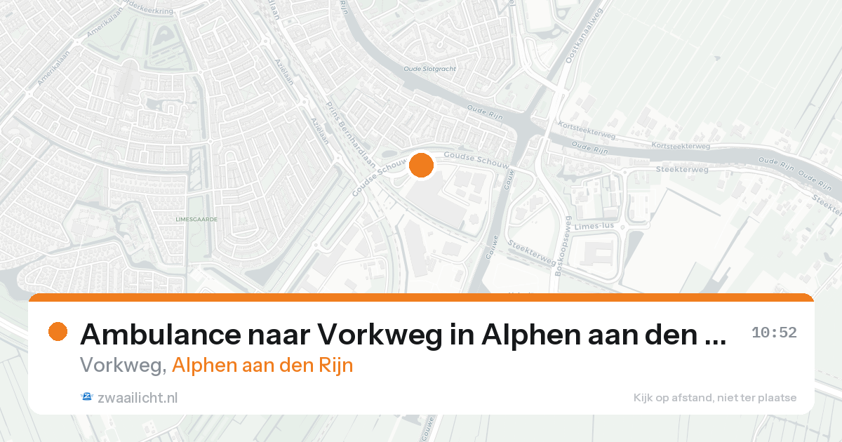 Ambulance naar Vorkweg in Alphen aan den Rijn — 15 aug 2026