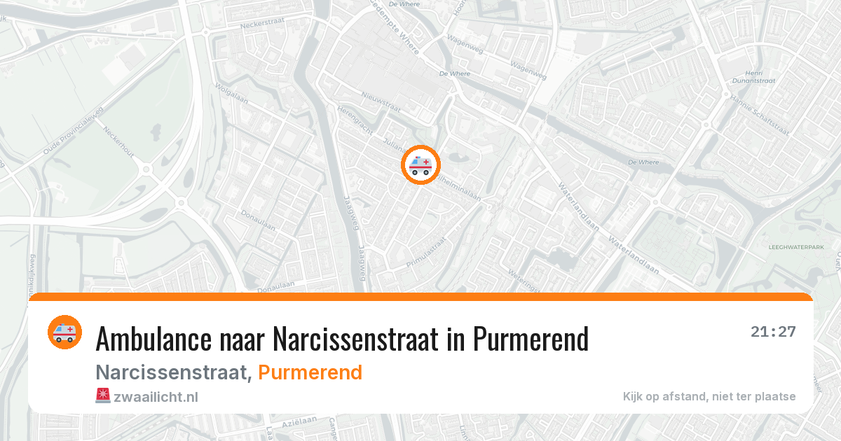 Ambulance naar Narcissenstraat in Purmerend — 12 apr 2026
