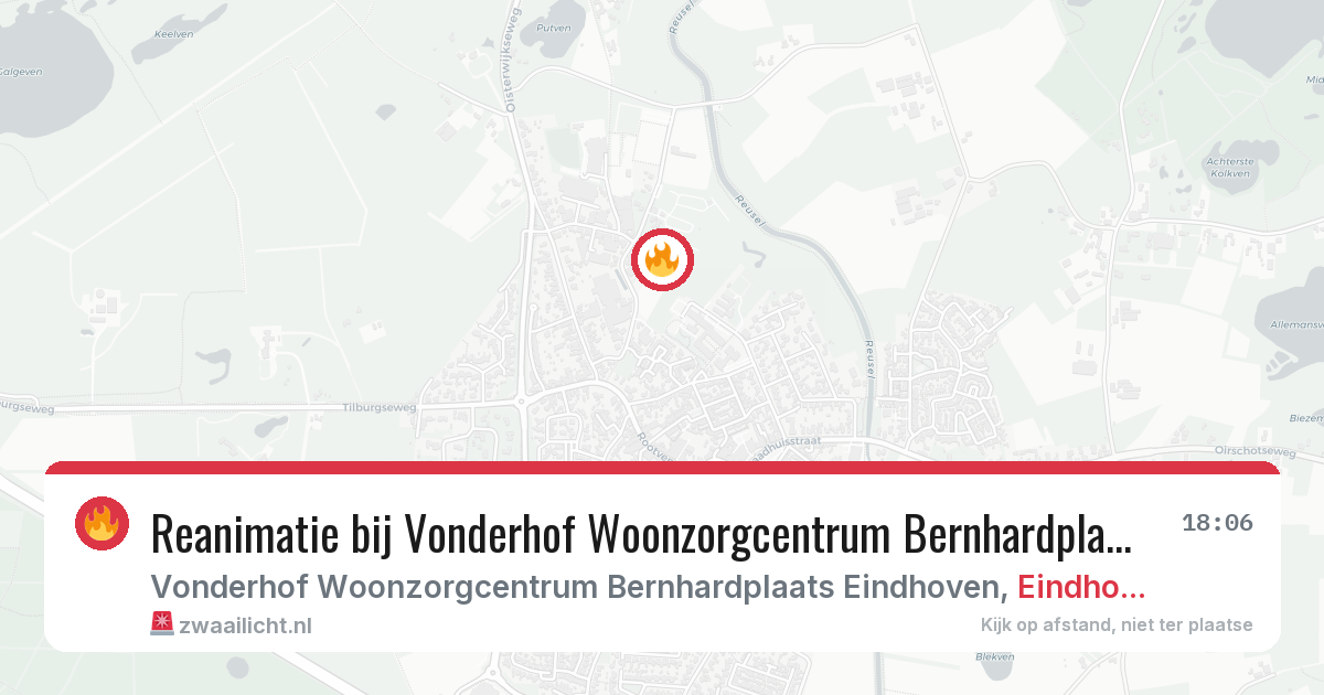 Reanimatie bij Vonderhof Woonzorgcentrum Bernhardplaats Eindhoven in Eindhoven — 23 jun 2026
