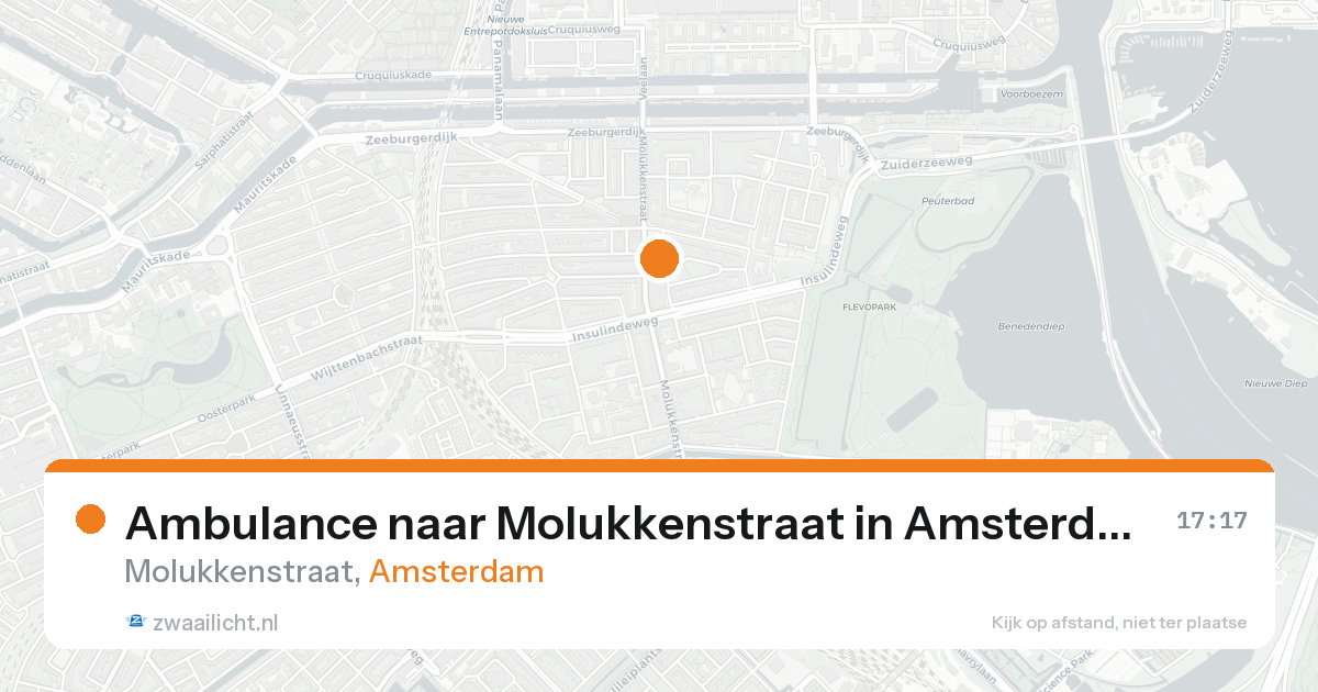 Ambulance naar Molukkenstraat in Amsterdam — 15 aug 2026
