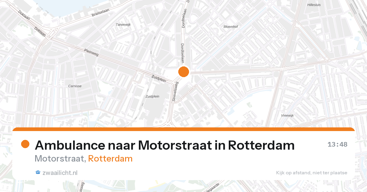 Ambulance naar Motorstraat in Rotterdam — 28 aug 2026
