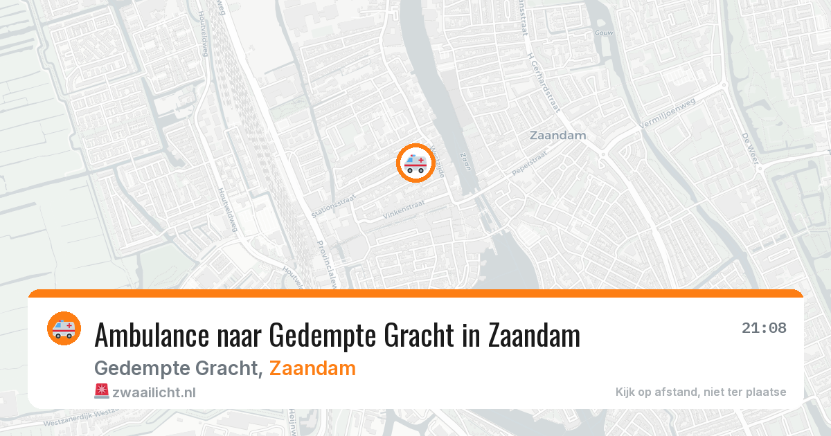 Ambulance naar Gedempte Gracht in Zaandam — 14 aug 2026