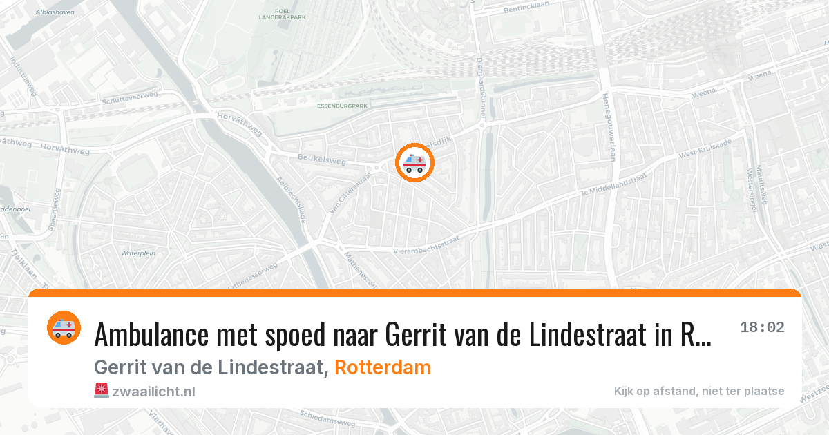 Ambulance met spoed naar Gerrit van de Lindestraat in Rotterdam — 11 aug 2026