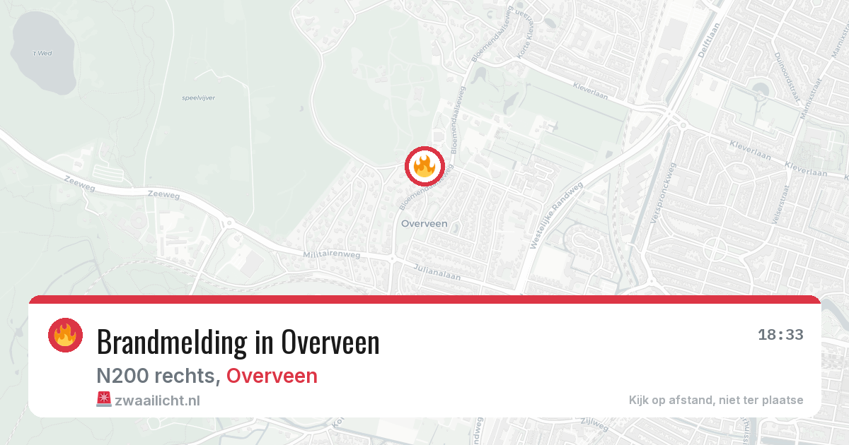 Brandmelding in Overveen — 2 mrt 2026