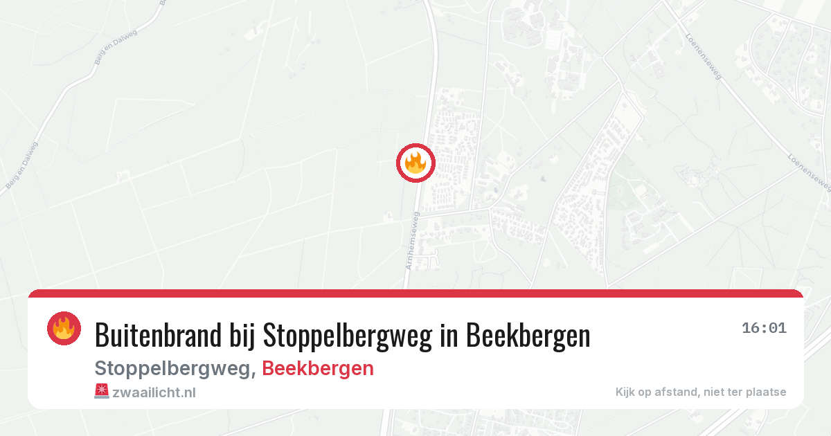 Buitenbrand bij Stoppelbergweg in Beekbergen — 29 apr 2026
