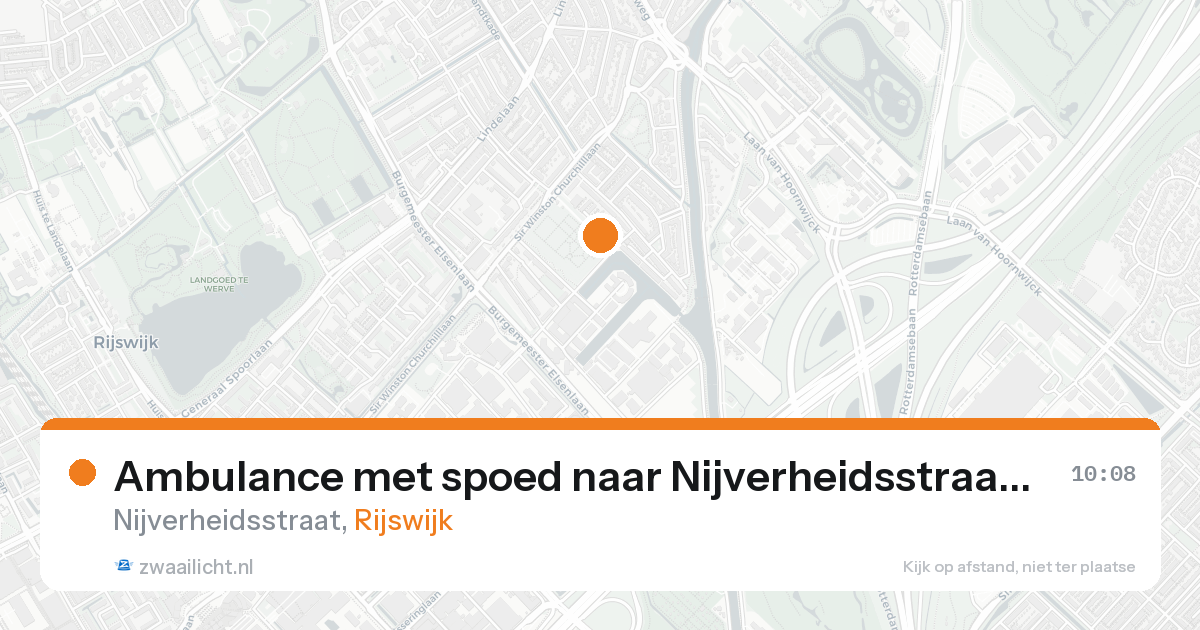 Ambulance met spoed naar Nijverheidsstraat in Rijswijk — 19 aug 2026