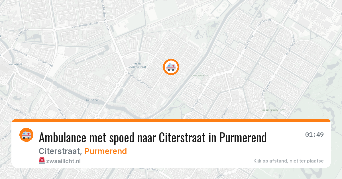 Ambulance met spoed naar Citerstraat in Purmerend — 16 apr 2026