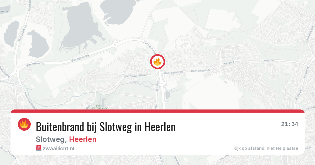 Buitenbrand bij Slotweg in Heerlen — 15 jun 2026