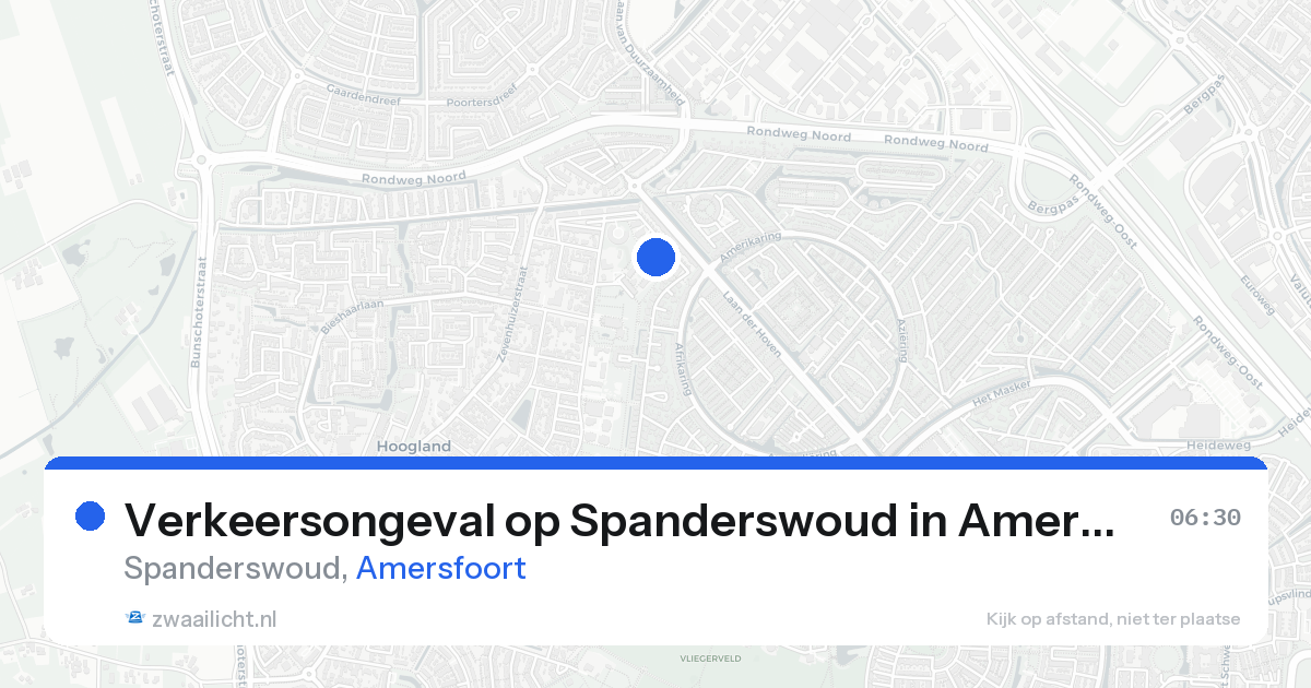 Verkeersongeval op Spanderswoud in Amersfoort — 20 aug 2026