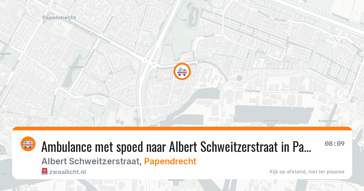 Ambulance met spoed naar Albert Schweitzerstraat in Papendrecht — 21 jan 2026