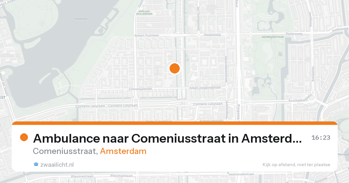 Ambulance naar Comeniusstraat in Amsterdam — 7 feb 2026