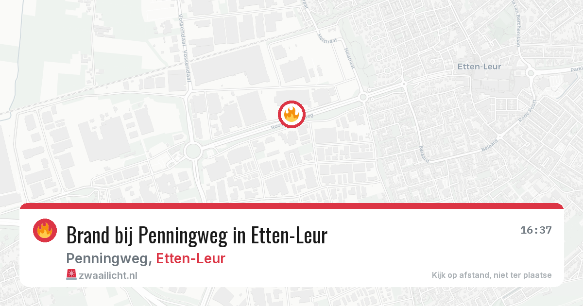 Brand bij Penningweg in Etten-Leur — 23 jun 2026