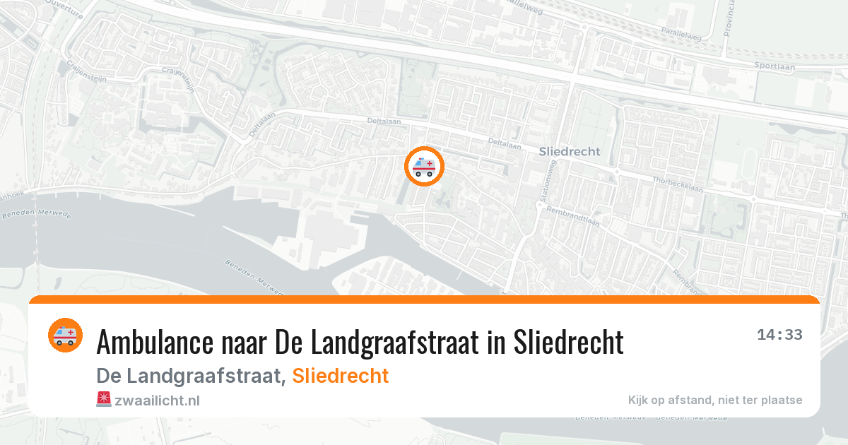 Ambulance naar De Landgraafstraat in Sliedrecht — 9 jul 2026