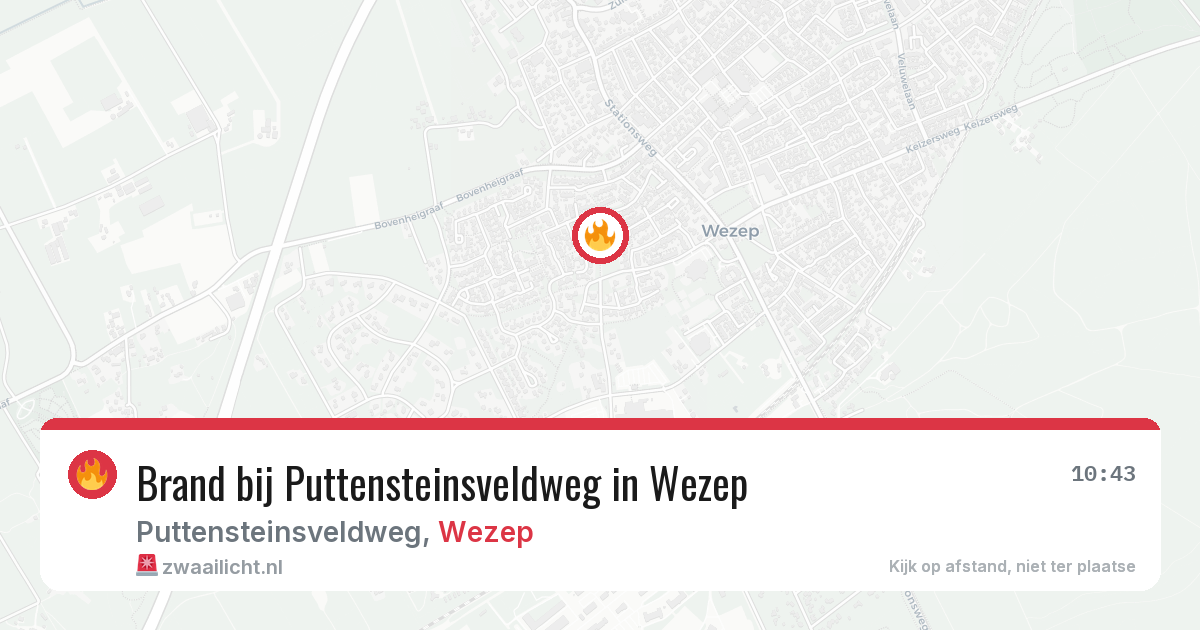 Brand bij Puttensteinsveldweg in Wezep — 30 apr 2026