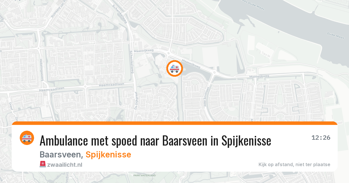 Ambulance met spoed naar Baarsveen in Spijkenisse — 26 mrt 2026