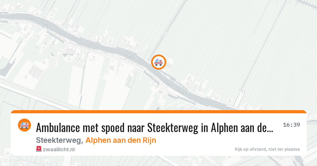 Ambulance met spoed naar Steekterweg in Alphen aan den Rijn — 24 jun 2026
