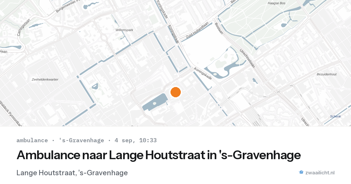 Ambulance naar Lange Houtstraat in 's-Gravenhage — 4 sep 2026