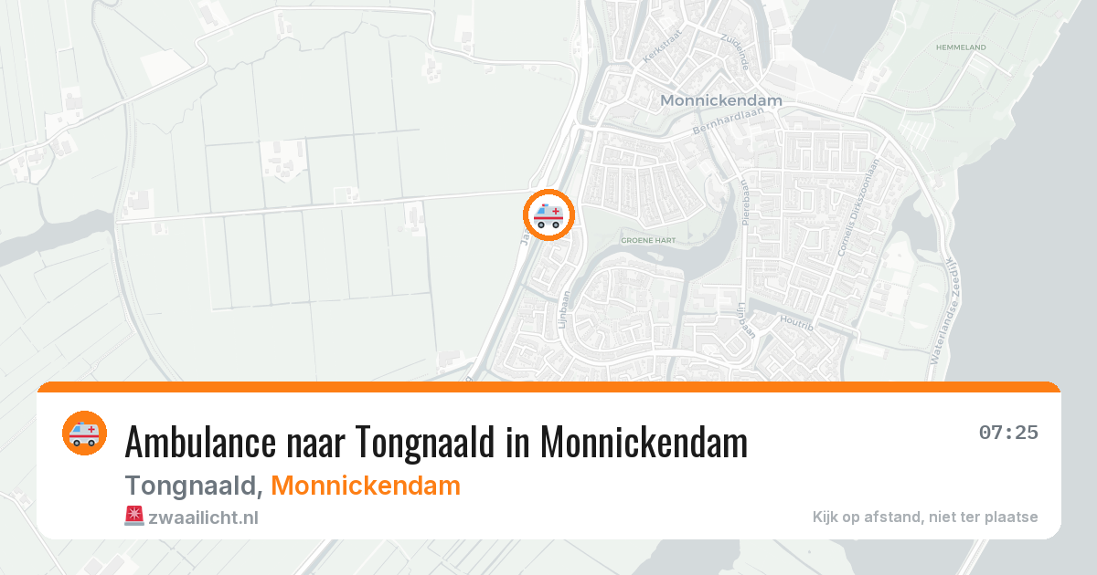 Ambulance naar Tongnaald in Monnickendam — 5 jul 2026