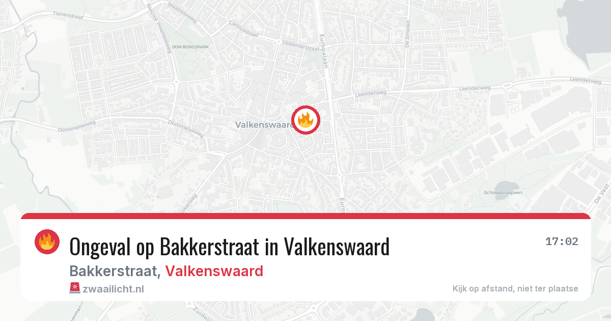 Ongeval op Bakkerstraat in Valkenswaard — 5 jun 2026